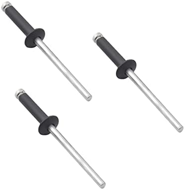 Rivetten | 250 Stuks 3,2 X 12,7 Mm Zwarte Bakaluminium Blinde Popnagels 1/8″ X 1/2″ Popnagels Met Gelabelde Opbergdoos Bevestigingsmiddelen Rivetten