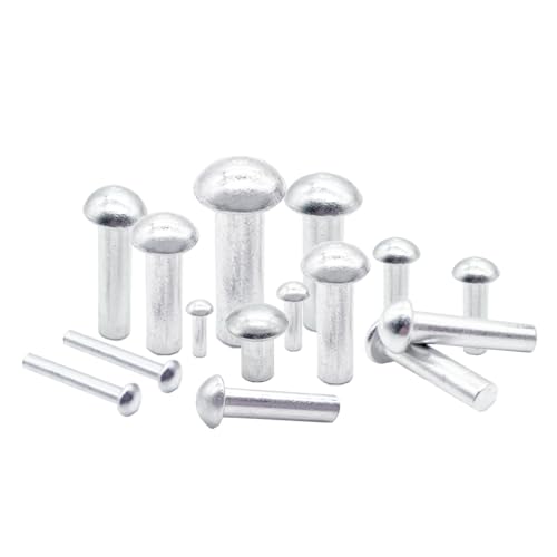 Rivetten | 45 Stuks M3 M4 M5 M6 Aluminium Brachhead Riviervet 1Mm 12Mm 14Mm 2Mm 25Mm Massieve Aluminium Riviervet Voor Machines, Reparatie van Boten, Vliegtuigen Bevestigingsmiddelen Rivetten