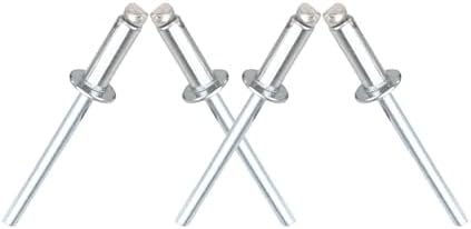 Rivetten | 50 stuks 1/4″ x 5/8″ Aluminium Blinde Popnagels 6,4 mm Diameter x 16 mm Grip Open Einde Decoratieve Bevestigingsnagels Popnagels Bevestigingsmiddelen Rivetten