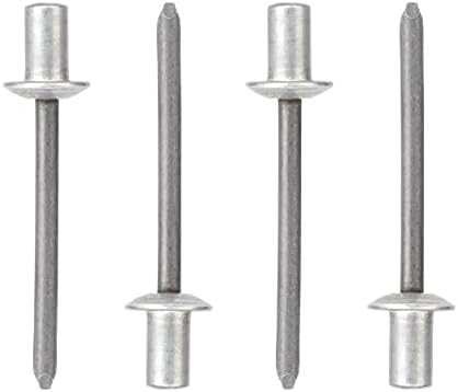 Rivetten | 50 stuks 3/16″ x 1/2″ gesloten eind aluminium blinde klinknagels met stalen mandrel, 4,8 x 12 mm popnagels, verpakking van 50 Bevestigingsmiddelen Rivetten