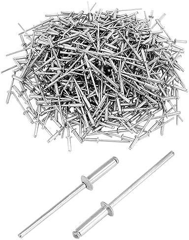 Rivetten | Aluminium Blinde Popnagels, 500 Stuks 1/8″ X 1/2″ (3,2X12Mm) Popnagel Assortiment, Blinde Popnagel, Zilver Bevestigingsmiddelen Rivetten