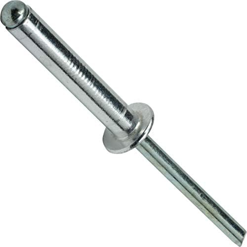 Rivetten | Popnagels 3/16″ X 1-1/4″ Aluminium Lichaam Stalen Mandrel Koepelkop Blind 6-20 Speling 1.126″ – 1.250″ Aantal 50 Door Bevestigingsmiddelen Rivetten