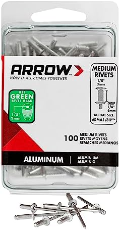 Rivetten | Rma1/8Ip Medium Aluminium 1/8-Inch Popnieten Voor Metaal, Stof, Leer En Auto Reparatie, 100-Pack Bevestigingsmiddelen Rivetten