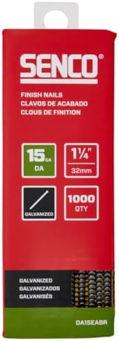 Samengevoegde bevestigingsmiddelen | Da15Eabr 1-1/4″ 15 Gauge Gehoekte Afwerkingsspijkers, Gegalvaniseerde Afwerking, 1.000 Stuks Verpakking Bevestigingsmiddelen Samengevoegde bevestigingsmiddelen