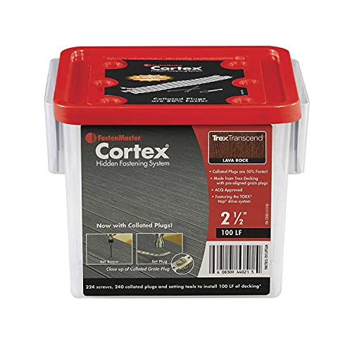 Samengevoegde bevestigingsmiddelen | Fastenmaster Collated Cortex Voor Trex Transcend Lava Rock Terras met 2-1/2″ Schroeven Voor 1 Lijnvoet Bevestigingsmiddelen Samengevoegde bevestigingsmiddelen