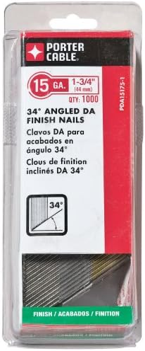 Samengevoegde bevestigingsmiddelen | Pda15175-1 1-3/4-Inch, 15 Gauge Afwerkingsspijkers (1000-Pack) Bevestigingsmiddelen Samengevoegde bevestigingsmiddelen