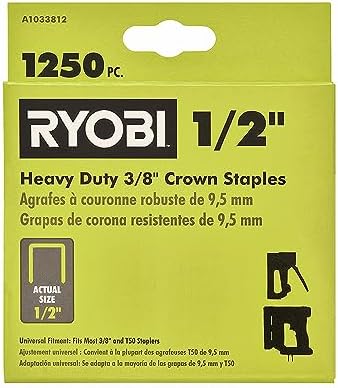 Samengevoegde bevestigingsmiddelen | Ryobi 1,25 Pc. 3/8″ X 1/2″ Zware Duty Kroonspijkers – A133812 Bevestigingsmiddelen Samengevoegde bevestigingsmiddelen