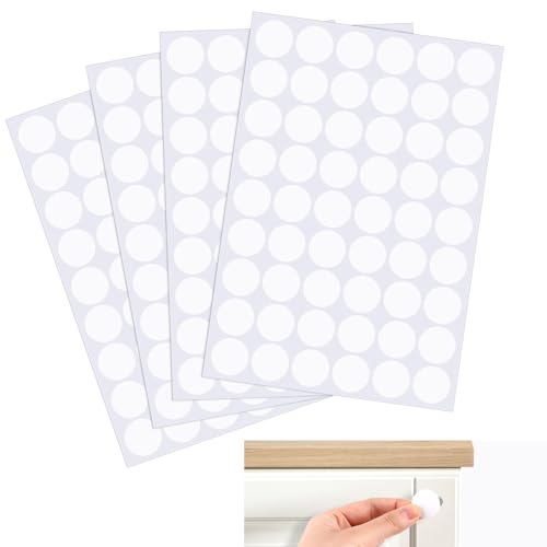 Schroeven | 216 stuks schroefgatstickers, ronde 21 mm / 0,82 inch schroefdeksels om schroefgaten te bedekken, zelfklevende waterdichte PVC meubelstickers voor het repareren van muren en meubels (wit) Bevestigingsmiddelen Schroeven