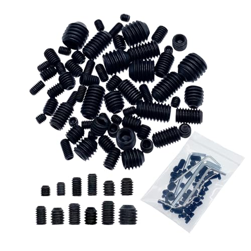 Schroeven | 6 Stuks Set Schroeven, Set Schroeven Assortiment Kit, Grub Schroef Set M3 M4 M5 M6 M8 Voor Thuisreparatie, Meubelreparatie, Elektronische Producten, Deurslot Installatie, Doe-Het-Zelf, Bevestigingen, 12 Maten Bevestigingsmiddelen Schroeven