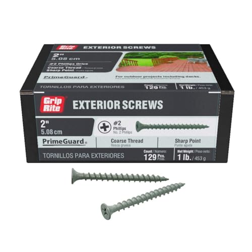 Schroeven | Grip Rite Ptn2S1, 1Lb Doos, Grijs, 126 Stuks Bevestigingsmiddelen Schroeven