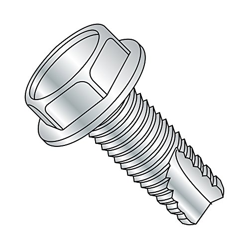 Schroeven | Kleine Onderdelen 3723W Stalen Draad Snijdende Schroef, Verzinkt Afwerking, Zeskantige Waskop, Type 23, 3/8″-16 Draadmaat, 1-1/4″ Lengte (Verpakking van 1) Bevestigingsmiddelen Schroeven