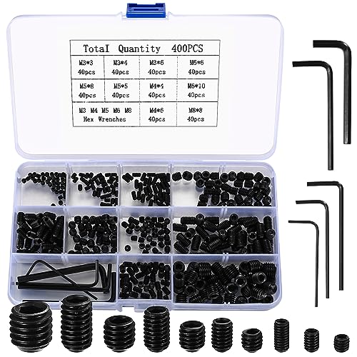 Schroeven | Set Schroeven Assortiment Kit, 4 Stuks M3/M4/M5/M6/M8 Inbus Schroeven Set, Zwarte Inbus Schroeven Met Interne Inbus Aandrijving Voor Deurgrepen, Verlichtingsschroeven Bevestigingsmiddelen Schroeven