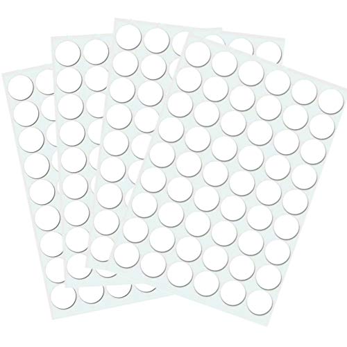 Schroeven | Zelfklevende Schroefgat Stickers, 384 Stuks – 15 Mm Zelfklevende Schroefdeksels Stofdichte Sticker voor Houtschroeven – Wit (384 Stuks – 15 Mm) Bevestigingsmiddelen Schroeven