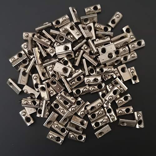 T-Nuten | 100-Pack 2020 2040 2060 Rol In Veerbelaste T Moer M5 Voor 20X20 20 Serie Aluminium Extrusies 6Mm Sleuf Aluminium Profiel Accessoires (M5) Bevestigingsmiddelen T-Nuten