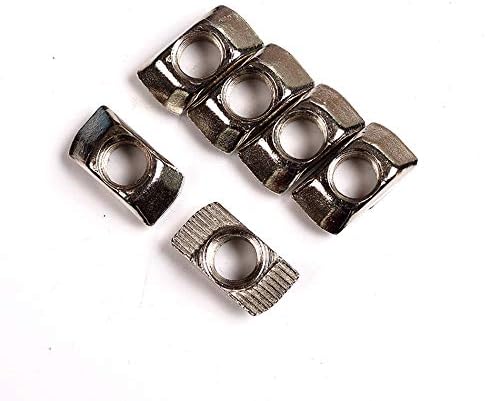 T-Nuten | 100-Pack 2020 Drop In Post Assemblage T-Nut Sliding M5 T Nut 20 Series Hammer Nut Voor 20 X 20 Europese Aluminium Extrusies 6Mm Sleuf Aluminium Profiel Accessoires (M5) Bevestigingsmiddelen T-Nuten