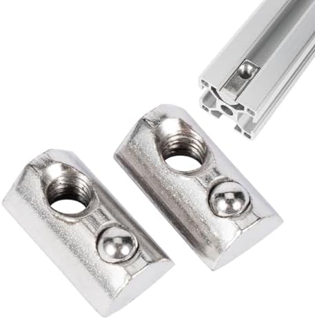 T-Nuten | 50 Stuks M6 T-Sleufmoer met Locatable Bal, T-Moeren, T-Sleufmoer voor 3030 Serie Aluminium Extrusieprofiel Bevestigingsmiddelen T-Nuten