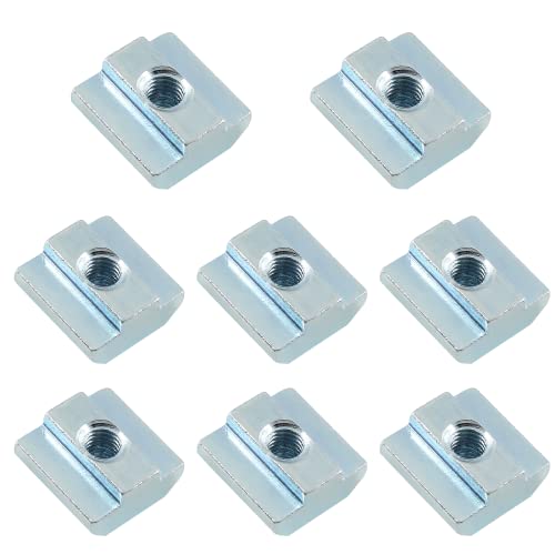 T-Nuten | 8 Stuks 4 Serie 44 Serie T-Gat, M6 Glijmoer T-Gat Insluithamer, T-Slot Moer Voor 8Mm T-Slot Aluminium Extrusieprofiel Bevestigingsmiddelen T-Nuten