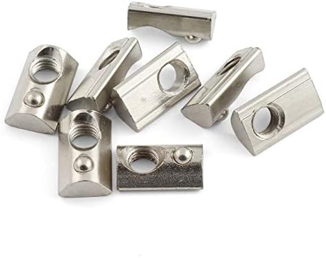 T-Nuten | 8 Stuks M6 Roll-In Veer T Moeren Roll Bal Elastische Veer T Sleufmoeren Voor 44 Serie Aluminium Extrusie Profiel Bevestigingsmiddelen T-Nuten