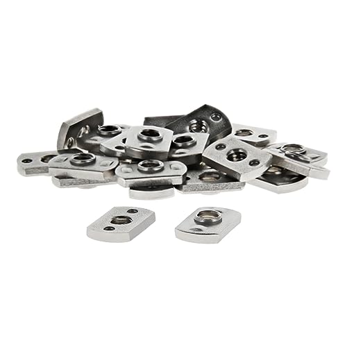 T-Nuten | 8020, 3686, 15 Series RVS Ss 1/4-20 Gecentreerde Slide In Economie T Moeren Hardware Moeren Voor 1.5″ Aluminium Extrusies (25 Stuks) Bevestigingsmiddelen T-Nuten