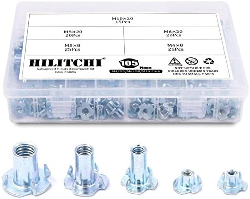 T-Nuten | Hilitchi 15-delige M4 5 6 8 1 Verzinkt Stalen T-Moer Assortiment Kit Bevestigingsmiddelen T-Nuten