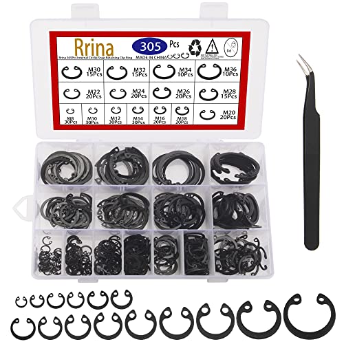 Veringringen | 35 Stuks Legering Staal Interne Circlip Snap Bevestigingsring Assortiment Kit Maat M8 Tot M36 Bevestigingsmiddelen Veringringen