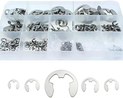 Veringringen | E-Clip Sqxbk 1Set / 4Pcs 1.5-15Mm 34 RVS Circlip Externe Bevestigingsring Assortiment Kit Bevestigingsmiddelen Veringringen