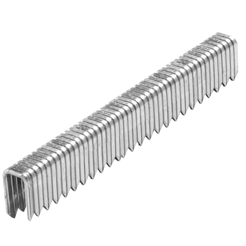 Krammen | 1000-Stuks 1/2 Inch Lengte, 18 Gauge 1/4 Inch Smalle Kroon Nietjes, Zware Beveelde Geslepen Punt Gegalvaniseerde Nietjes, Voor Pneumatische, Elektrische 18Ga Nietpistool Bevestigingsmiddelen Krammen